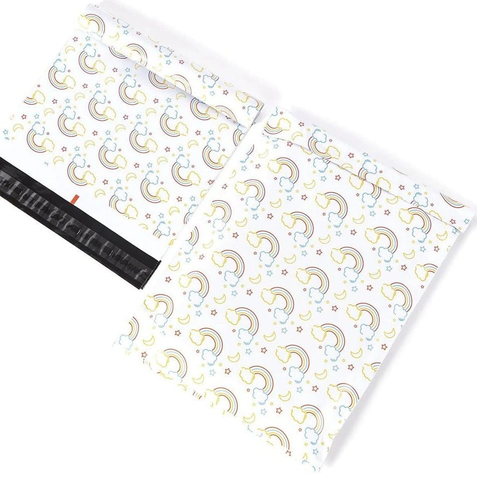 Rainbow Poly Mailers Size 10x13 Colorful Shipping Bags - Shipping In Style