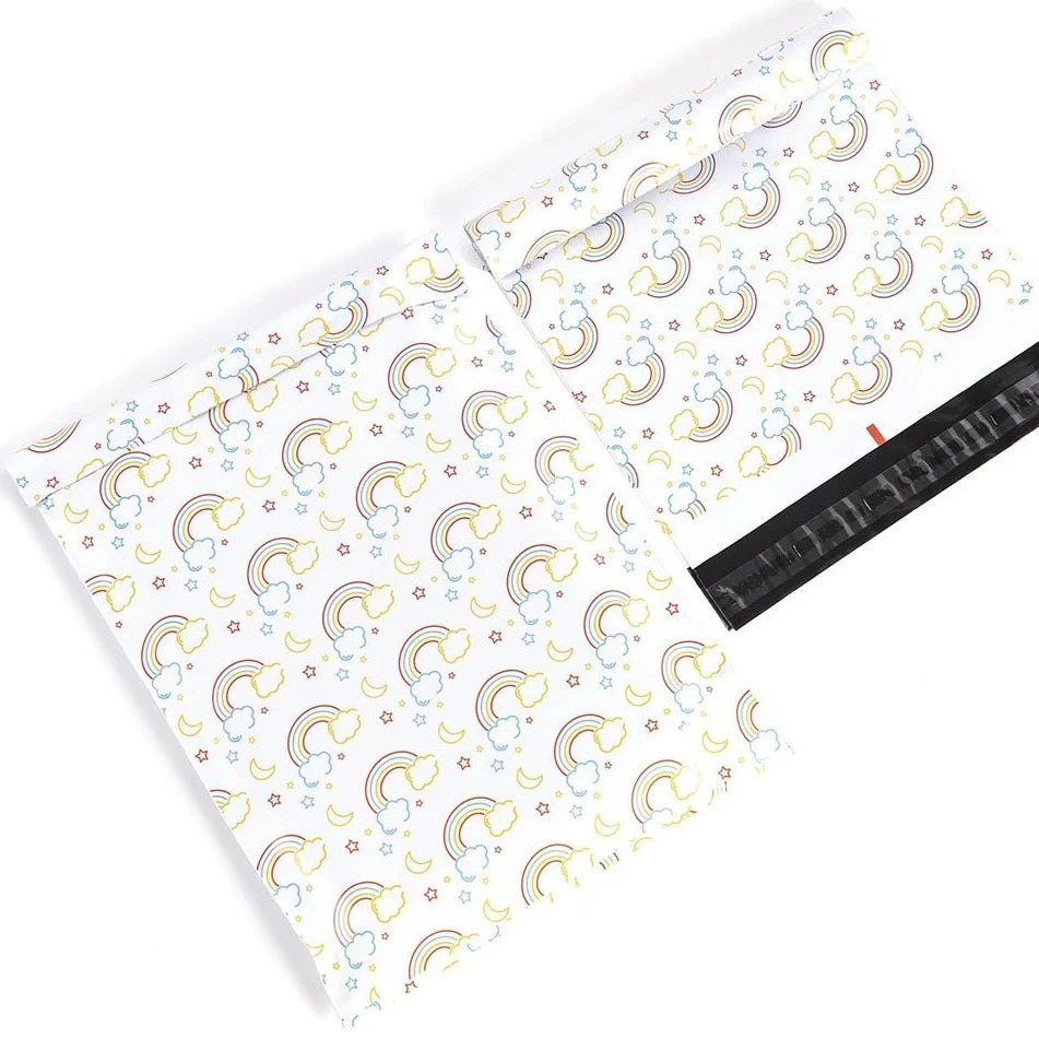 Rainbow Poly Mailers Size 10x13 Colorful Shipping Bags - Shipping In Style
