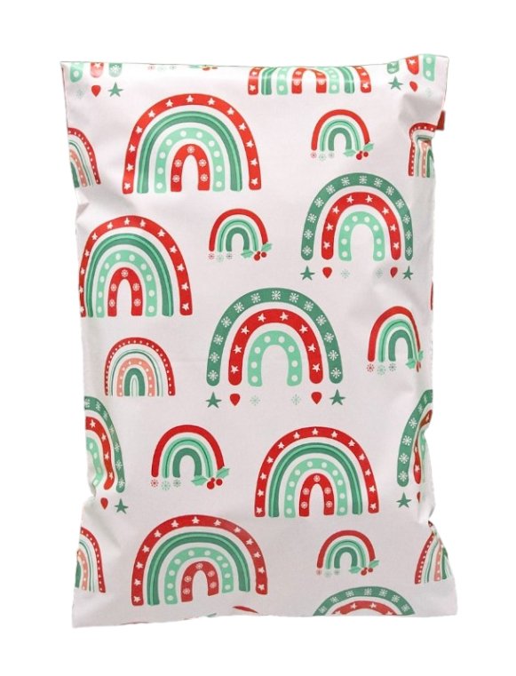 Rainbow Poly Mailers Size 12x15.5 Colorful Shipping Bags - Shipping In Style