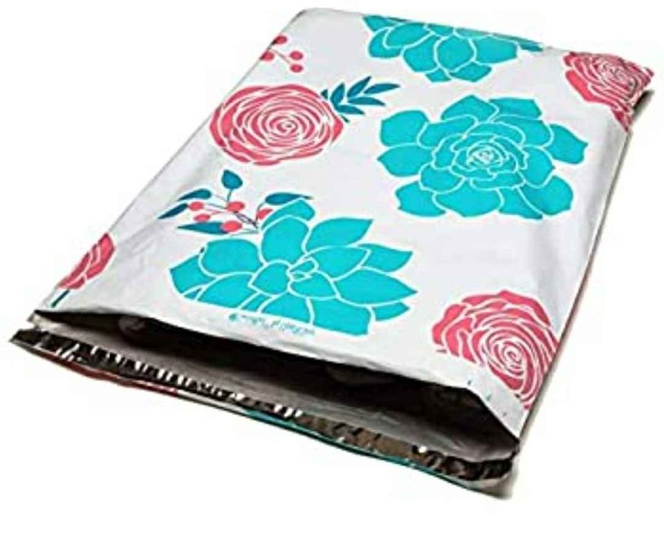 Succulent Flowers Poly Mailers Size 19x24 Colorful Shipping Bags - Shipping In Style