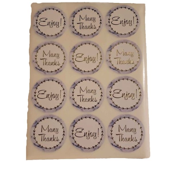 Thank You Stickers 2.5 inch 300 Count Per Pack Marble Design Shipping Supplies - Shipping In Style