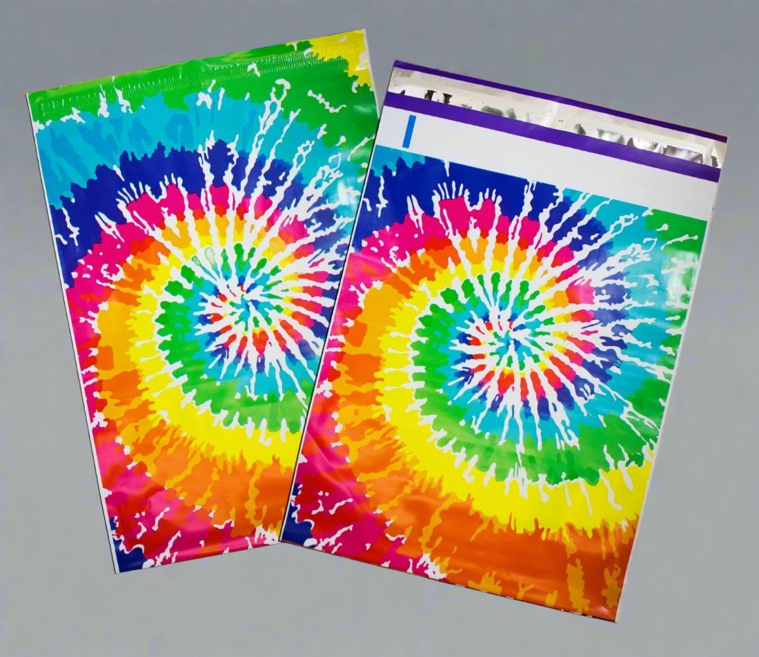 Tie Dye Poly Mailers Size 10x13 Colorful Shipping Bags - Shipping In Style
