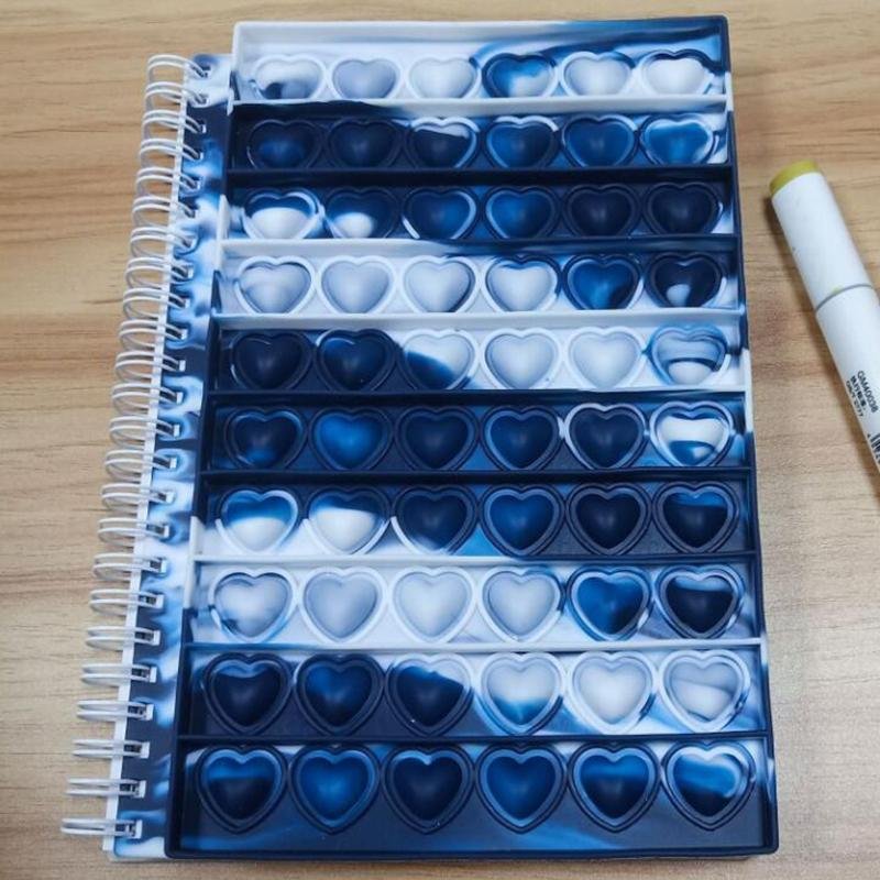 Valentine Heart Bubble Pop Fidget Spiral Notebook - Shipping In Style