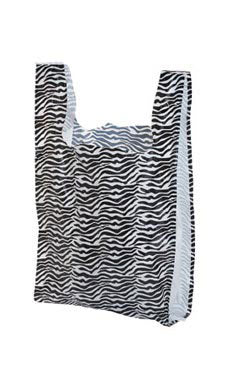 Zebra Print T Shirt Merchandise Bags Pack of 35