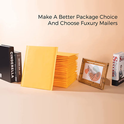 10.5x16 Kraft Bubble Mailer  #5 | Usable Size 10.5x15" | Yellow