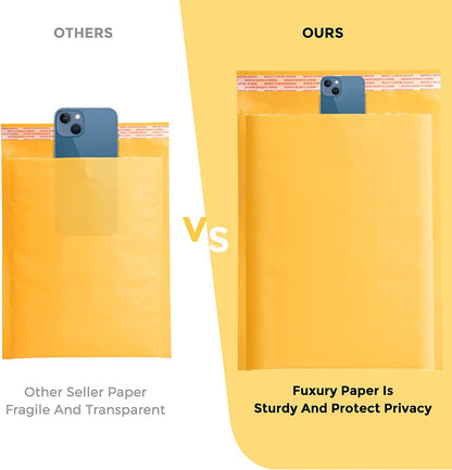 10.5x16 Kraft Bubble Mailer  #5 | Usable Size 10.5x15" | Yellow