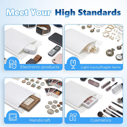 4.76x8 Inch Bubble Mailer | Usable Size 4.76x7"with 1/7" Thickened 800pack