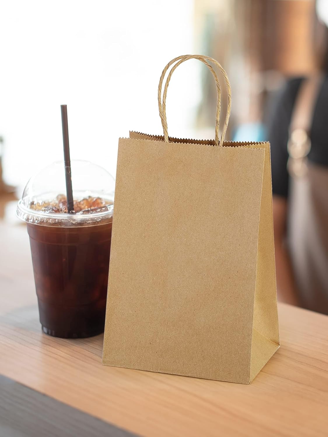 8x4.5x10 Inch Kraft Paper Gift Bags
