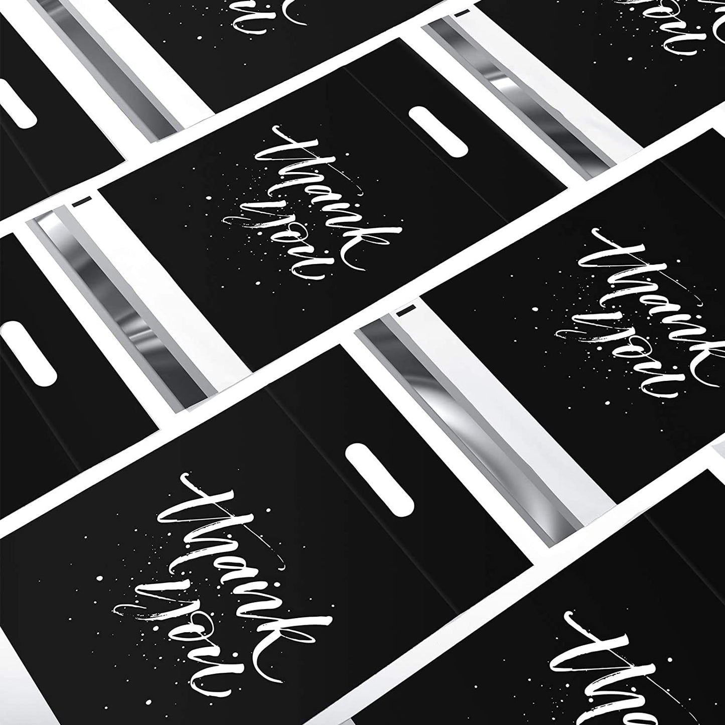 12x15.5 Poly Mailer Self-Sealing Envelope Shipping Bags with Handle Black