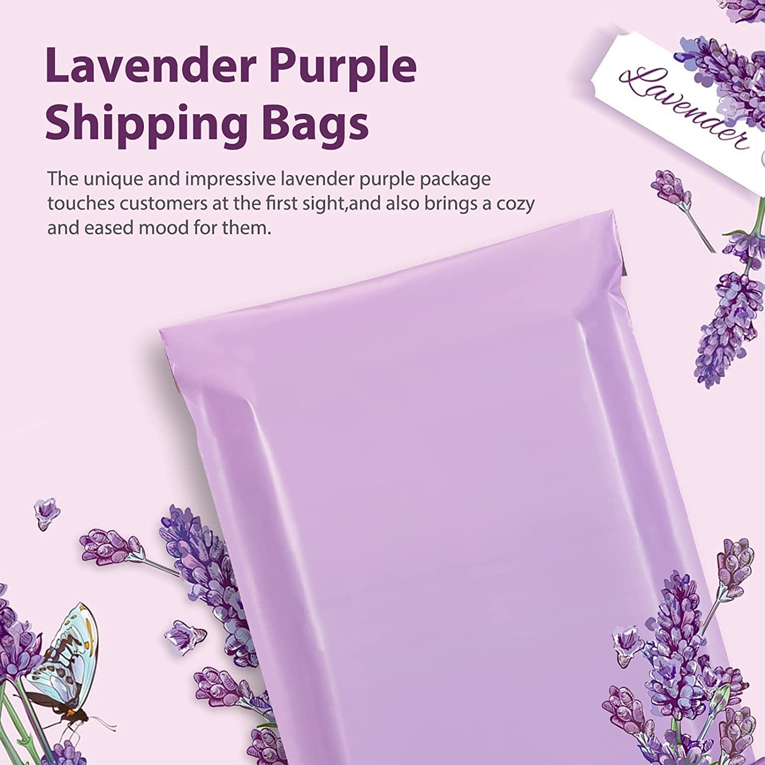 12x15.5 Poly - Mailer Envelope Shipping Bags | Light Purple - Shipping In Style