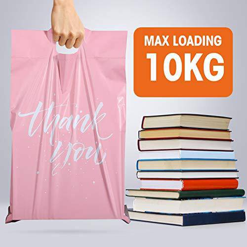 12x15.5 Poly - Mailer Self - Sealing Envelope Shipping Bags with Handle | Sakura Pink - Shipping In Style