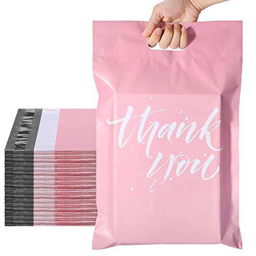 12x15.5 Poly - Mailer Self - Sealing Envelope Shipping Bags with Handle | Sakura Pink - Shipping In Style