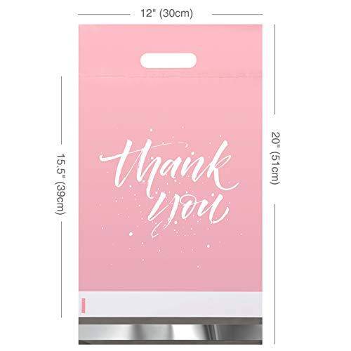 12x15.5 Poly - Mailer Self - Sealing Envelope Shipping Bags with Handle | Sakura Pink - Shipping In Style