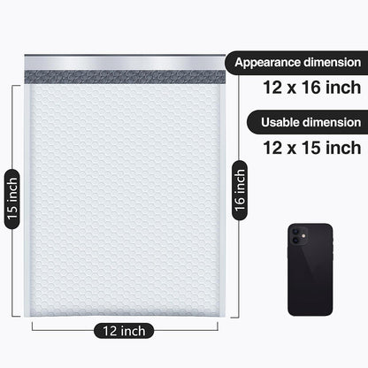 12x16 Bubble Mailer | Usable Size 12x15" | 125 Pack Wholesale