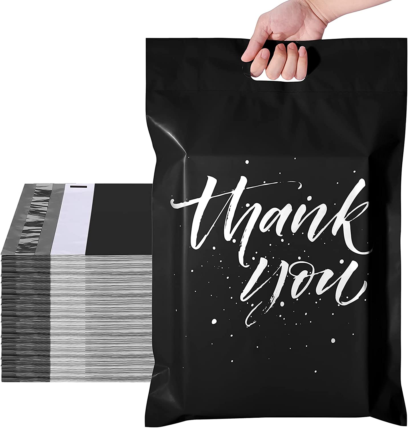 14.5x19 Poly Mailer Self-Sealing Envelope Shipping Bags with Handle | 500 Pack Wholesale