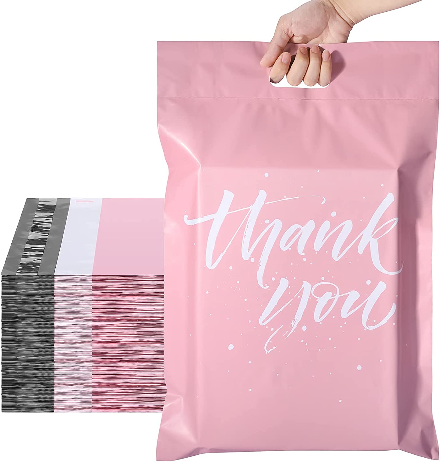 14.5x19 Poly Mailer Self-Sealing Envelope Shipping Bags with Handle | 500 Pack Wholesale