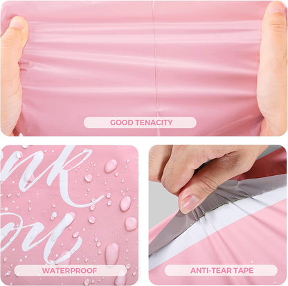 14.5x19 Poly - Mailer Self - Sealing Envelope Shipping Bags with Handle | Sakura Pink - Shipping In Style