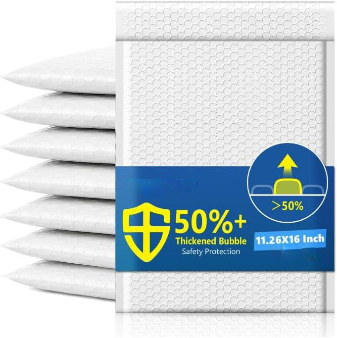11.26x16 Inch Bubble Mailer | Usable Size 11.26x15"with 1/7" Thickened 250pack