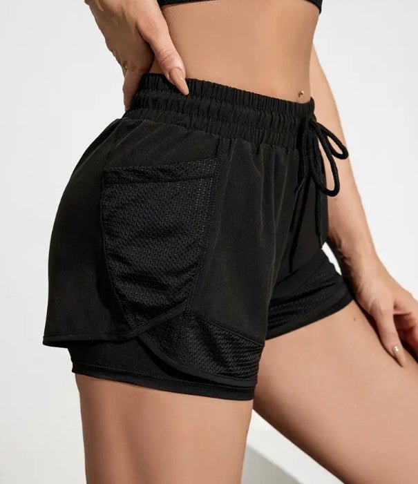 2 in 1 Quick-Dry Running Stretchy Biker Shorts - Shipping In Style