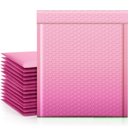 10.5x16 Bubble Mailer  #5|Usable Size 10.5x15"| Gradient Pink