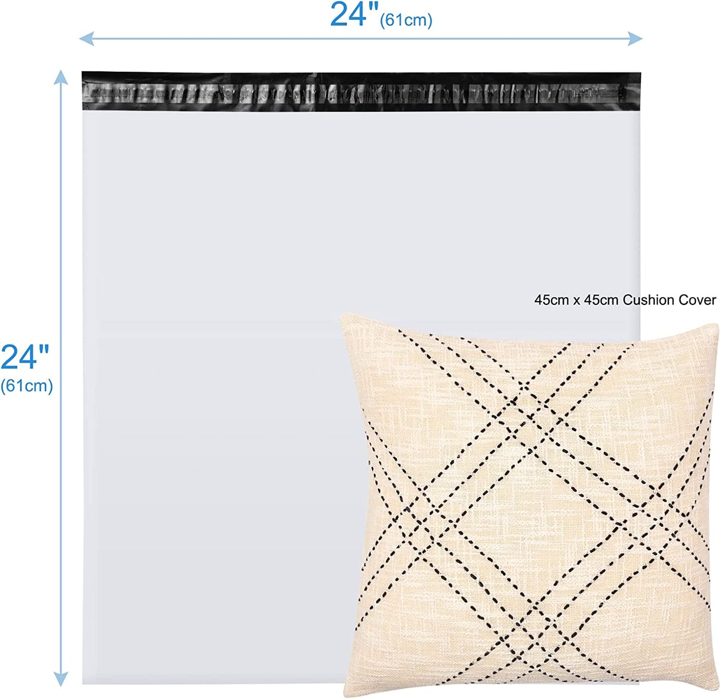 24x24 Inch Poly Mailers | 500 Pack Wholesale