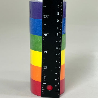 CRAFTZILLA (2 PACK, 6 ROLLS EACH) Masking Tape Bright Multicolor 10 Yds x 1" W