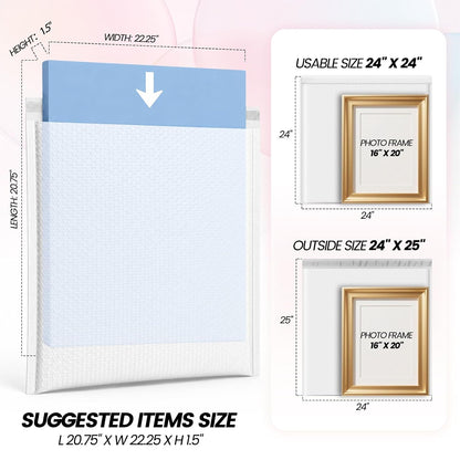 24x25 Bubble Mailer | Usable Size 24x24" | 120 Pack Wholesale