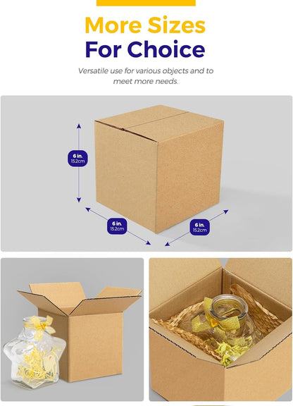 6x6x6 Inch Corrugated Cardboard Boxes
