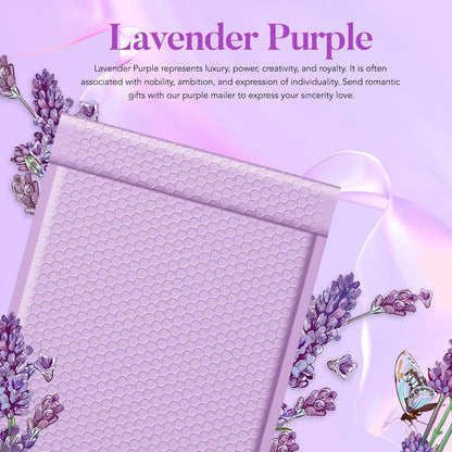 10.5x16 Bubble Mailer #5|Usable Size 10.5x15"| Lavender Purple