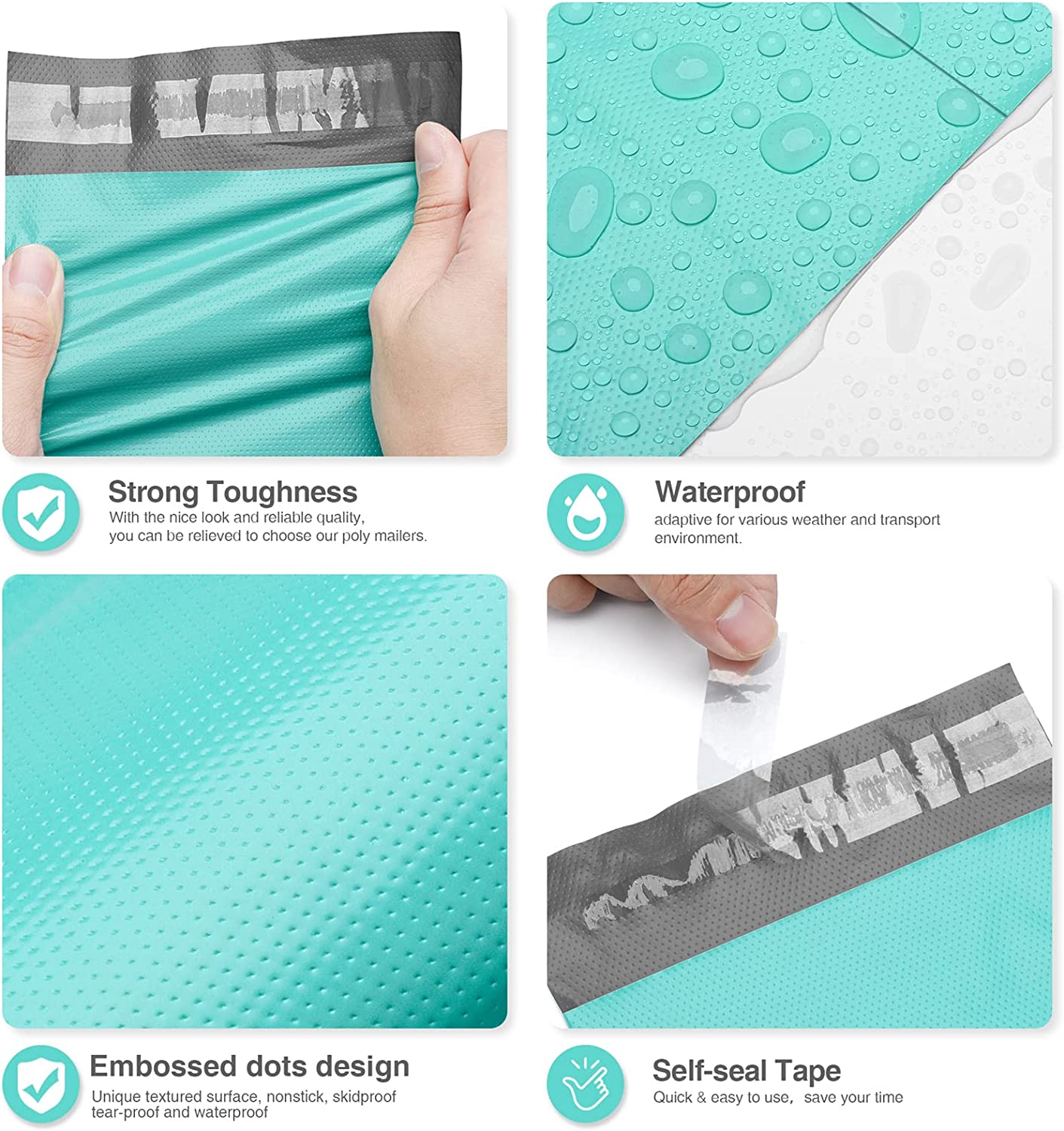 6x9 Poly-Mailer Envelope Shipping Bags | Teal