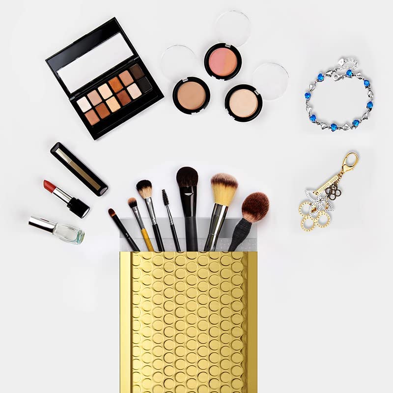 4x8 Bubble Mailer Padded Envelope  #000 | Usable Size 4x7"| Gold