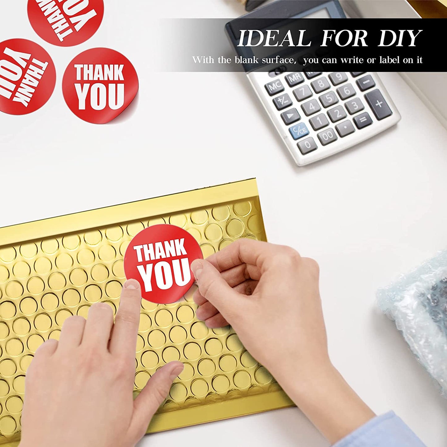 4x8 Bubble Mailer Padded Envelope  #000 | Usable Size 4x7"| Gold