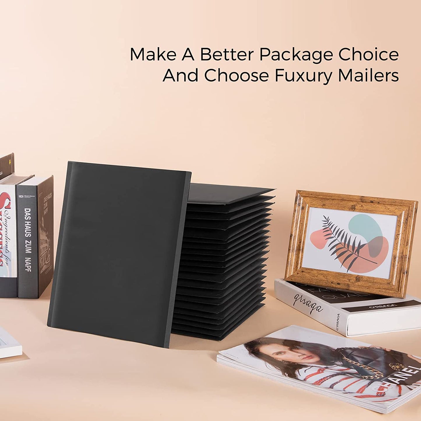 8.5x12 Kraft Bubble Mailer Padded Envelope #2 | Usable Size 8.5x11" | Black
