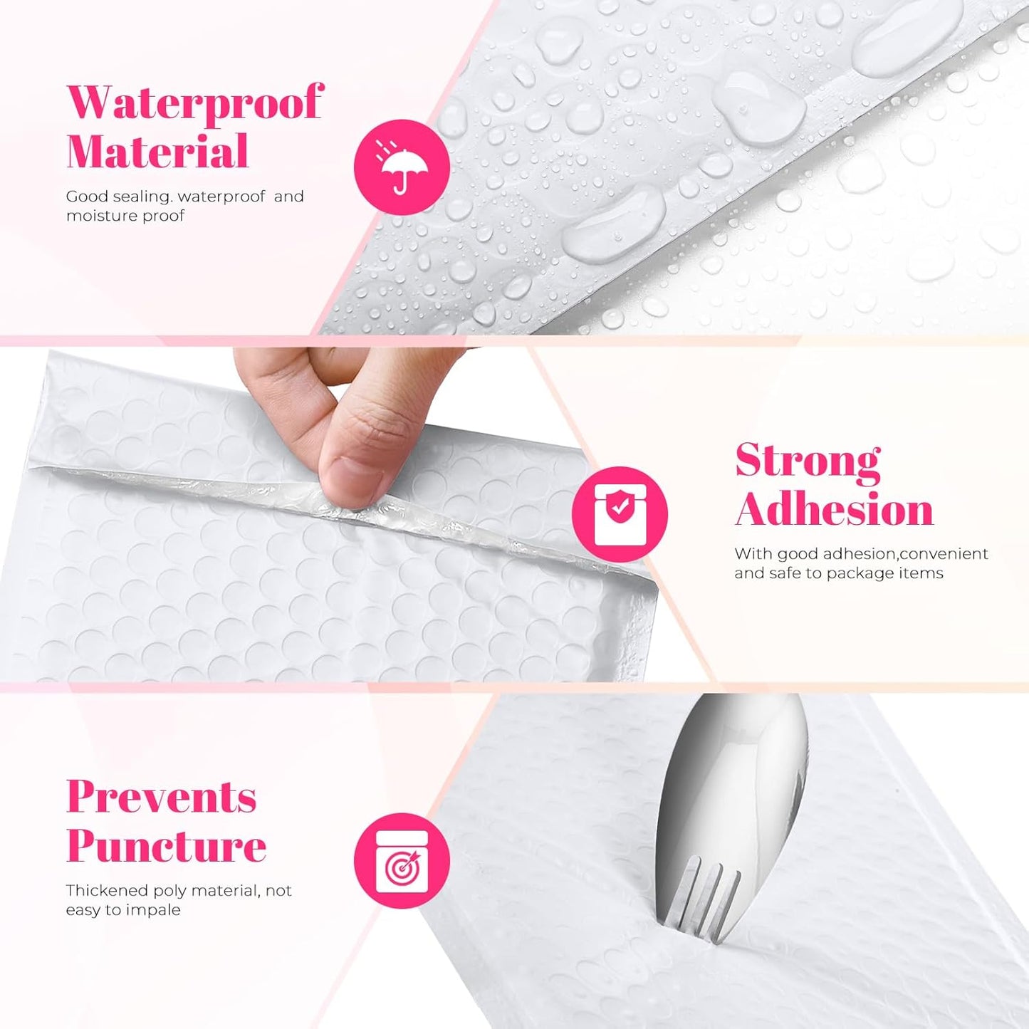 10x14 Bubble Mailer Padded Envelope | Usable Size 10x13" | White