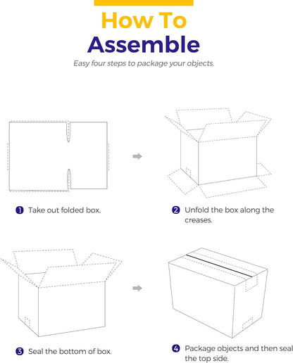 4x4x4 Inch Corrugated Cardboard Boxes - Shipping In Style