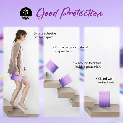 4x8 Bubble-Mailer Padded Envelope #000 | Usable Size 4x7" | Gradient Purple