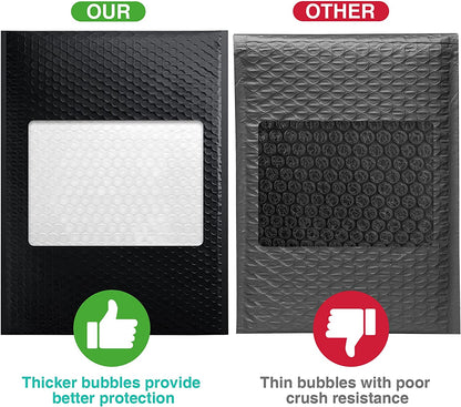 9.5x14.5 Bubble-Mailer Padded Envelope | Black
