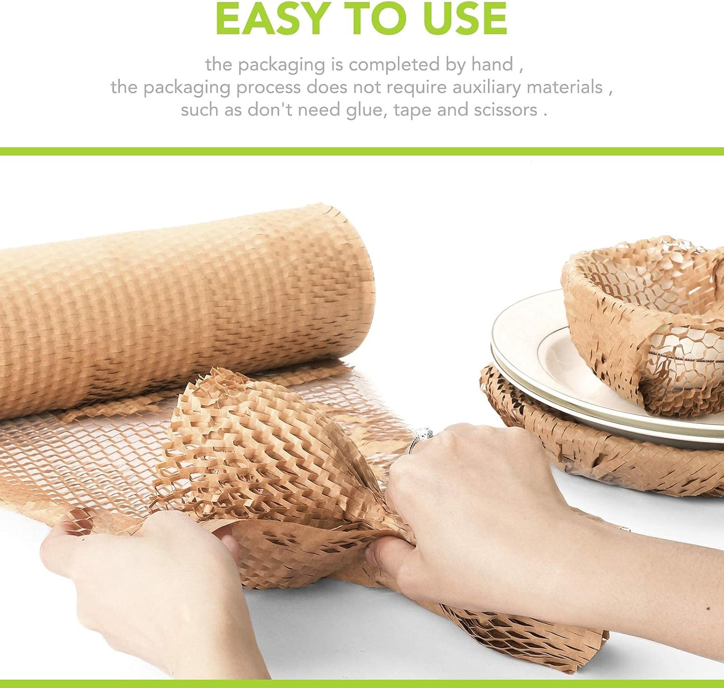 12"x163' Honeycomb Cushioning Wrap Roll Perforated-Packing