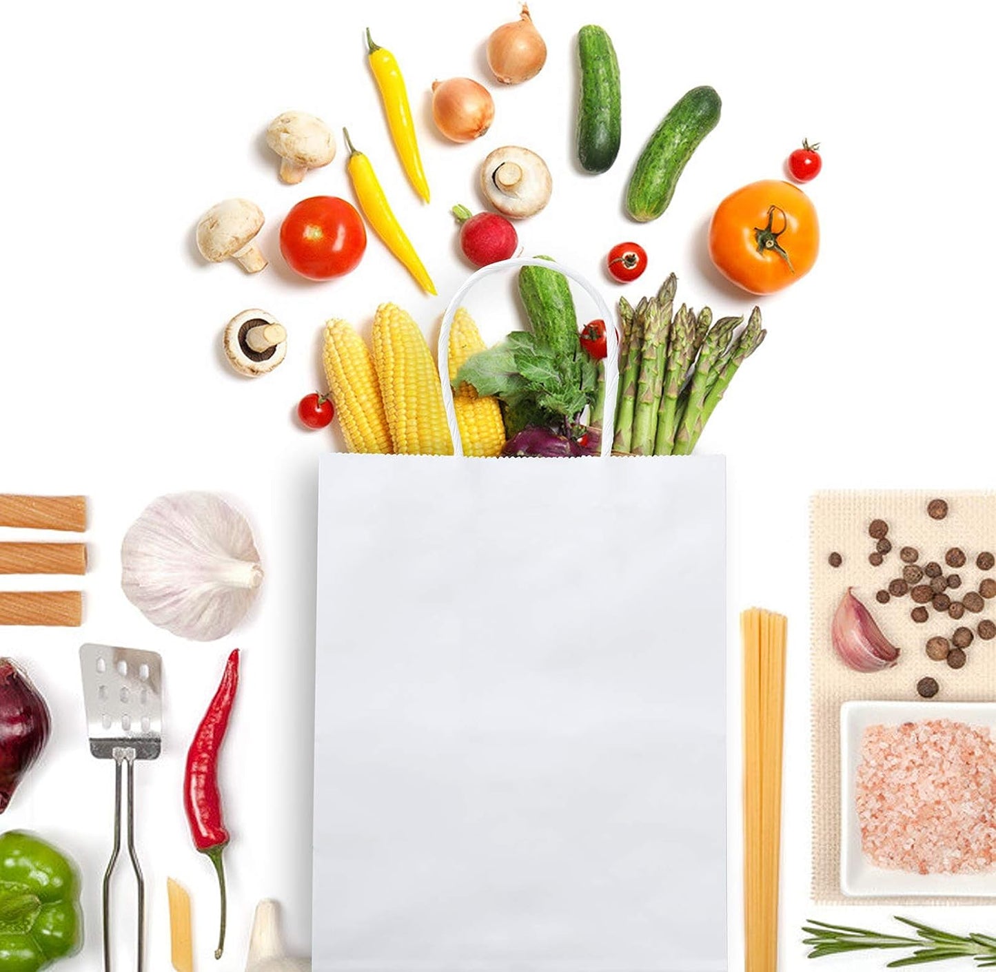 10x5x13 Inch Kraft Paper Gift Bags | 100 Pack Wholesale