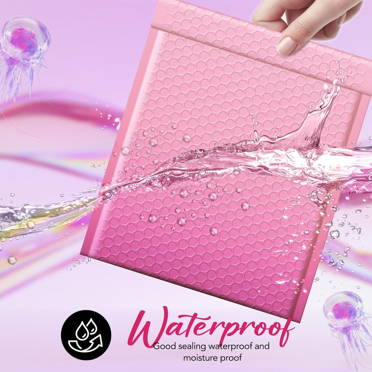 8.5x12 Bubble Mailer Padded Envelope #2 | Usable Size 8.5x11"| Gradient Pink