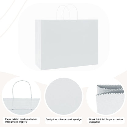16x6x12 Inch Kraft Paper Gift Bags | 100 Pack Wholesale