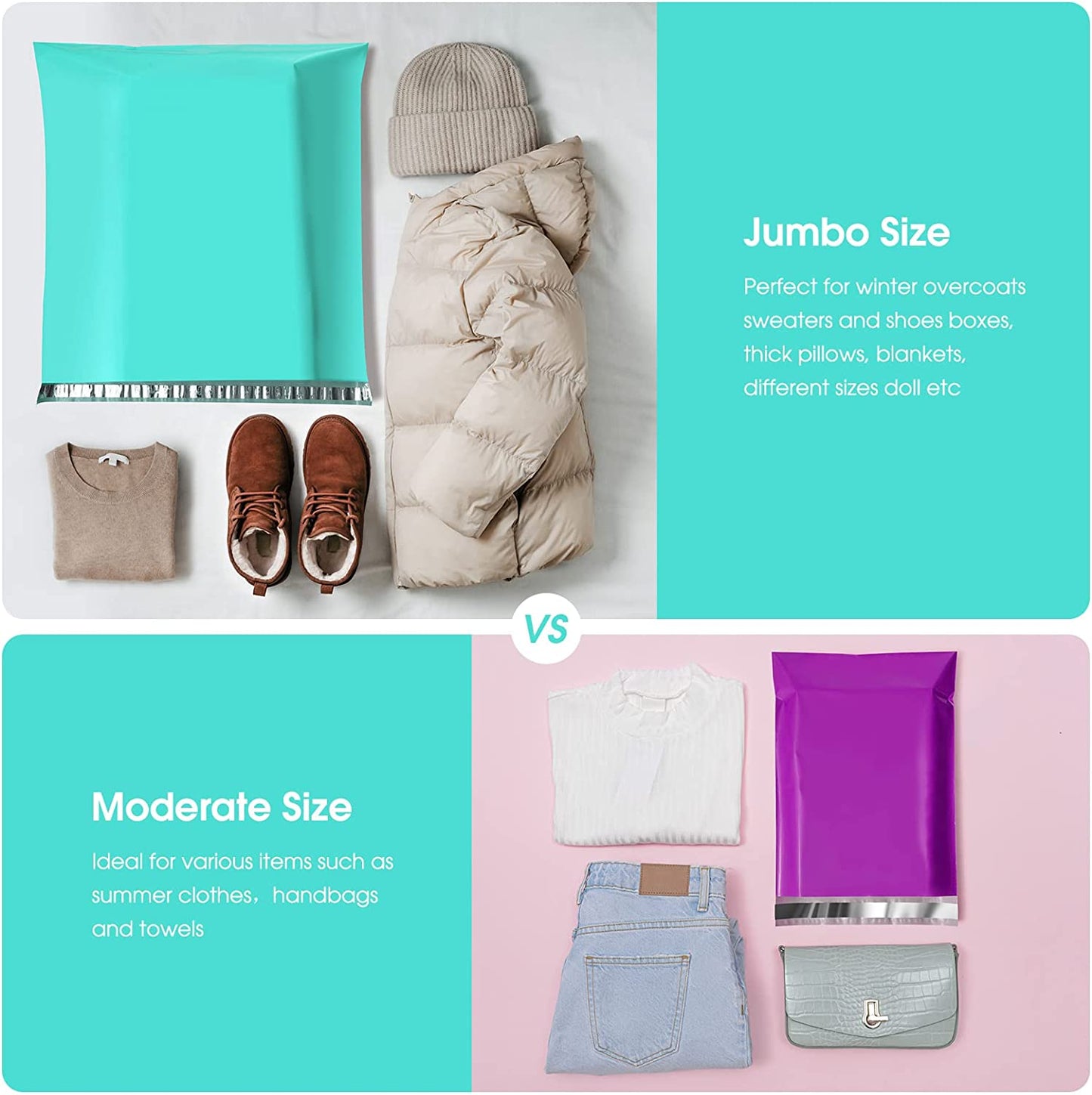 24x24 Poly-Mailer Envelope Shipping Bags | Teal