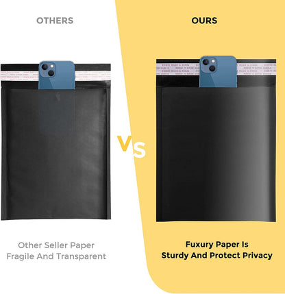 8.5x12 Kraft Bubble Mailer Padded Envelope #2 | Usable Size 8.5x11" | Black