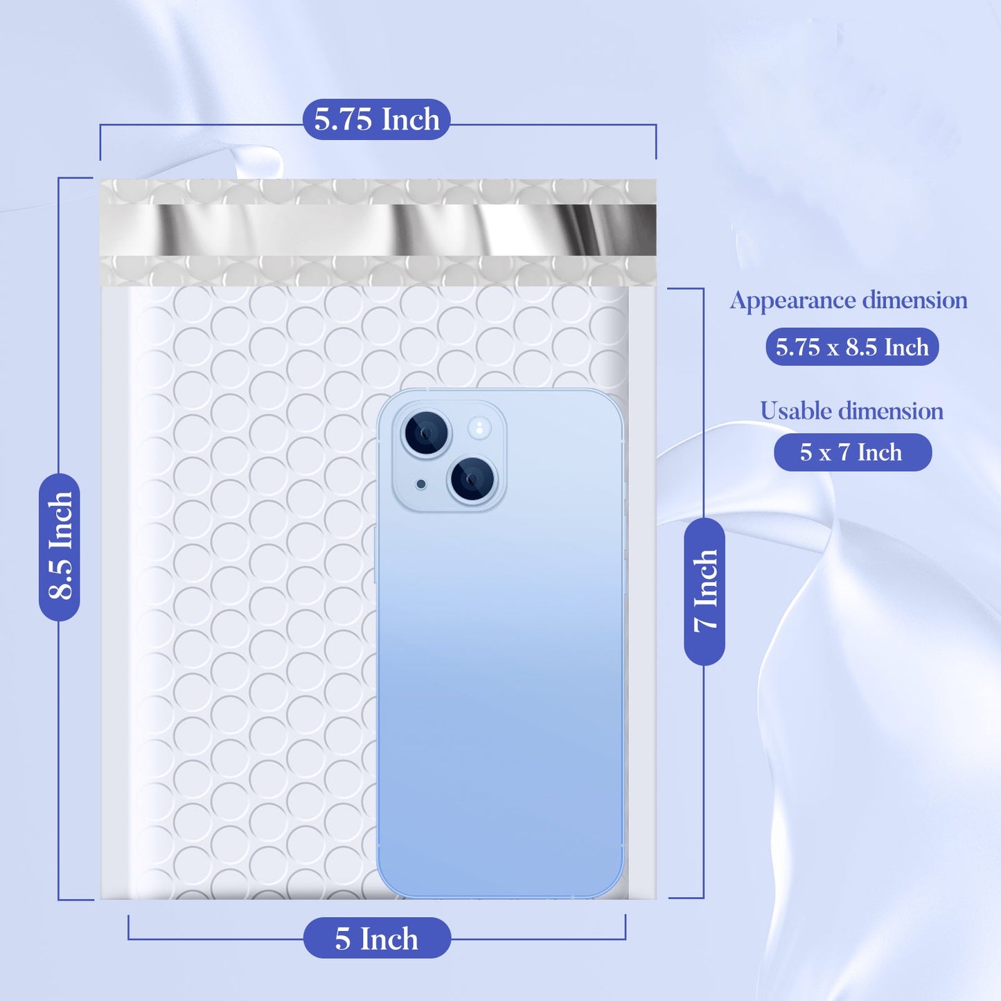 5.75x8.5 Bubble Mailer | Usable Size 5x7"  | 800 Pack Wholesale