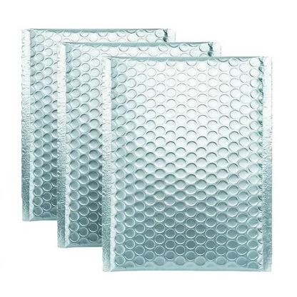 Ice Blue Metallic Bubble Mailers Size 8.5x12 Padded Envelopes