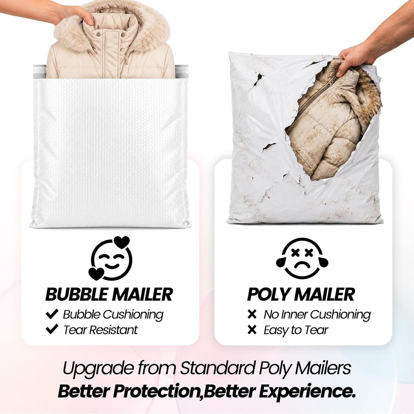24x25 Bubble Mailer | Usable Size 24x24" | 120 Pack Wholesale