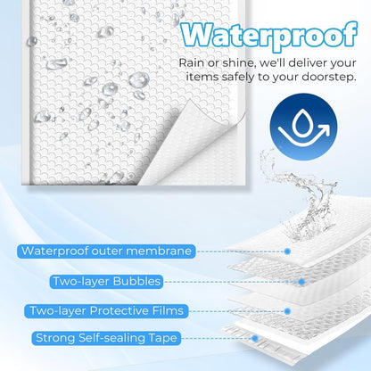 13.5x20.5 Inch Bubble Mailer | Usable Size 12.5x19"with 1/7" Thickened 125 pack