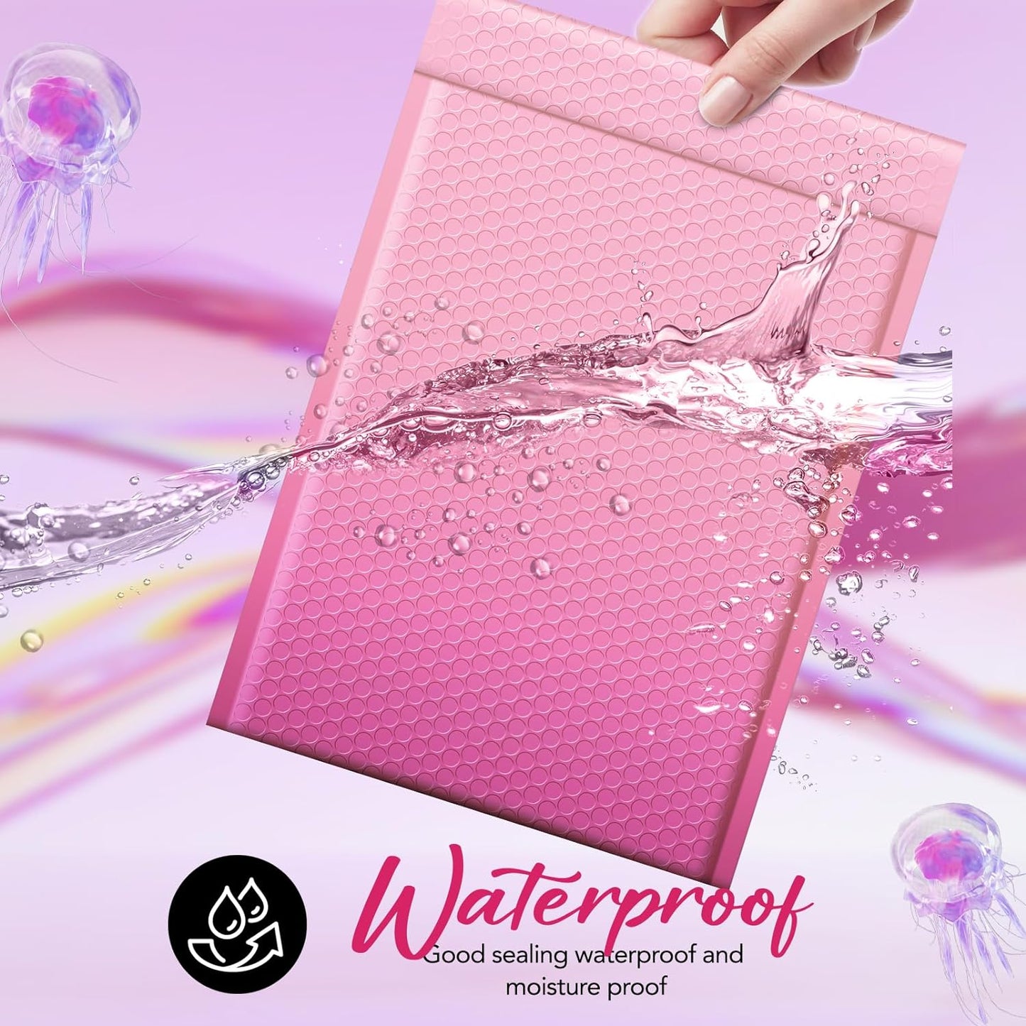 10.5x16 Bubble Mailer  #5|Usable Size 10.5x15"| Gradient Pink