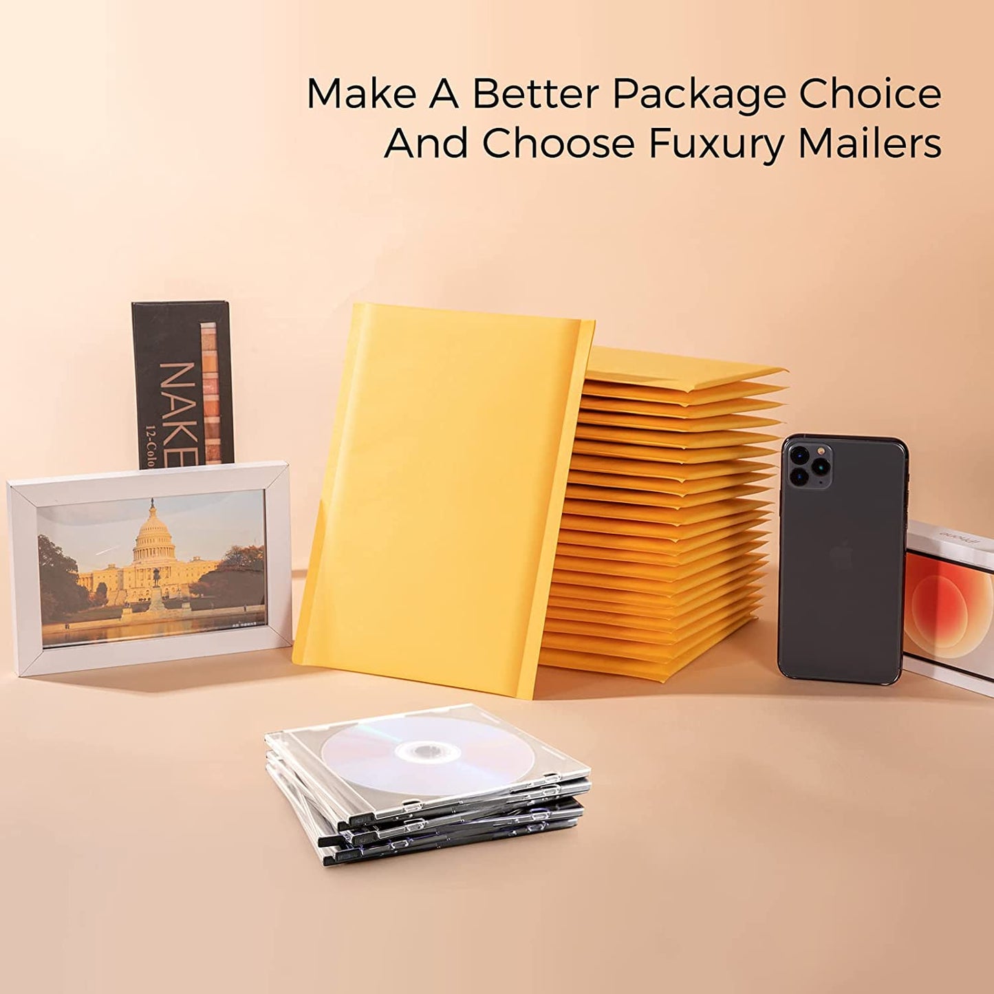7.25x12 Kraft Bubble Mailer Padded Envelope #1 | Usable Size 7.25x11" | 250 Pack Wholesale