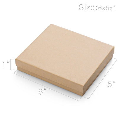 6x5x1 Inch Jewelry Kraft Gift Boxes With Lids | 126 Pack Wholesale